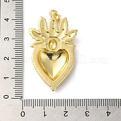 Porte micro ouvrent pendentifs zircone cubique en laiton de placage&nbsp;KK-P241-31G