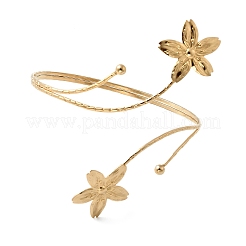 Brazaletes de acero inoxidable 304 para mujer&nbsp;BJEW-B152-01G-B