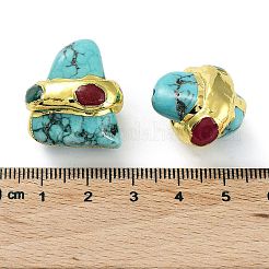 Natürliche Howlith-gefärbte Perlen&nbsp;KK-K348-17G
