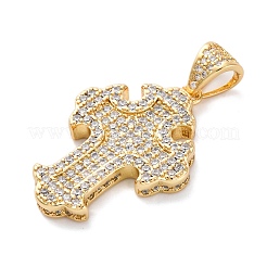 Colgante micropavé cubic zirconia de latón&nbsp;KK-S510-48G-03