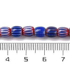 Colliers de perles chevron en fil de verre filé à la main&nbsp;LAMP-K041-01A-14