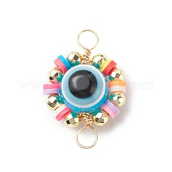 Böser Blick Kunststoff Kupferdraht umwickelt Stecker Charms&nbsp;PALLOY-JF01937