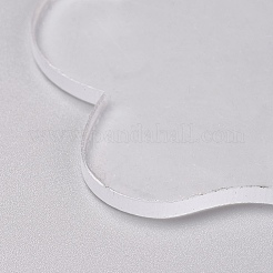 Pendentifs en acrylique blanc transparent&nbsp;TACR-WH0002-08