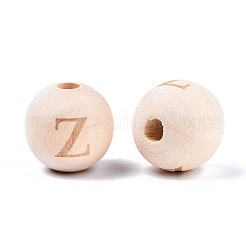 Perle europee di legno naturale non finito&nbsp;WOOD-S045-143A-01Z