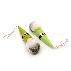 Saint Patrick Thema Alter Mann & Kleeblatt Filzanhänger&nbsp;HJEW-WH0181-02