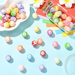Perlas de acrílico opaco chapado uv&nbsp;OACR-CJC0007-14
