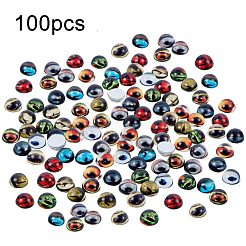 Cabochons di vetro&nbsp;PH-GGLA-WH0001-01B