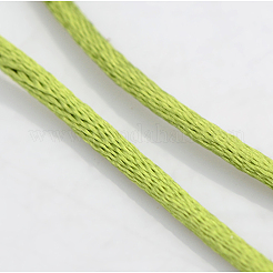Cordons fil de nylon tressé rond de fabrication de noeuds chinois de macrame rattail&nbsp;NWIR-O001-B-15