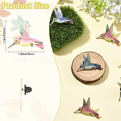 8 Stück 4 Farben Kolibri-Emaille-Anstecknadeln&nbsp;JEWB-CJ0003-63