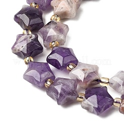 Natürlichen Amethyst Perlen Stränge&nbsp;G-Z080-A34-10mm