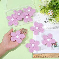 8 pz di accessori per costumi in feltro di lana a forma di fiore di margherita&nbsp;AJEW-PH0008-82C