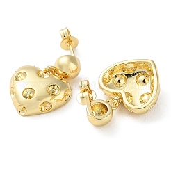 Risultati di orecchini a bottone in ottone a cuore&nbsp;EJEW-A045-10G