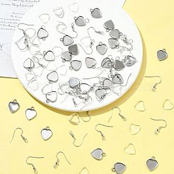 Kits para hacer pendientes colgantes de corazón&nbsp;DIY-FS0009-18