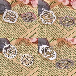 Tibetischer stil Aluminium Anhänger & Charms&nbsp;TIBEP-SC0001-02