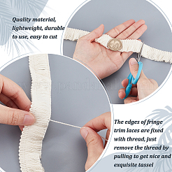 Cinta de encaje con borlas de algodón de 40 yarda para accesorios de ropa&nbsp;DIY-PH0031-34B