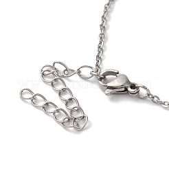Colliers en laiton avec pendentif en forme de cœur pour femmes&nbsp;NJEW-C054-01P