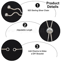 2 Stück 925 Sterling Silber Kettenglieder Armbandherstellung&nbsp;MAK-BBC0001-02