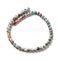 Brins de perles synthétiques teintes en turquoise&nbsp;G-E594-24