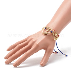 Einstellbare Nylonfaden geflochtene Perlen Armbänder Sets&nbsp;BJEW-JB06438-02