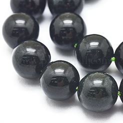 Natura myanmar schwarze jade perlen stränge&nbsp;G-D0001-06-10mm