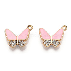 Colgantes de rhinestone de esmalte de aleación&nbsp;LS-ENAM-T009-57B-RS