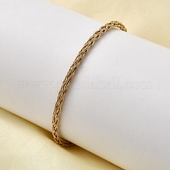 Bracelets manchettes tressés en acier inoxydable 304&nbsp;BJEW-A067-03G
