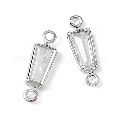 Dijes conectores trapezoidales de latón pavé de circonita cúbica de Shegrace&nbsp;XGRQ2O526-444A-P
