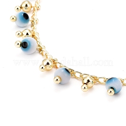 Colliers pendentifs mauvais œil rond&nbsp;NJEW-JN03498
