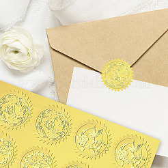 6 selbstklebende geprägte Aufkleber aus Aluminiumfolienpapier mit Mustern&nbsp;DIY-WH0451-004