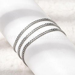 12 collana a catena intrecciata in acciaio inossidabile 304 da 2 mm per uomo e donna&nbsp;NJEW-H093-17P-03