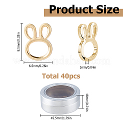 40 pièces anneaux de liaison en laiton&nbsp;KK-HS0002-14B