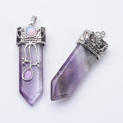 Natürliche Amethyst große spitze Anhänger&nbsp;X-G-F340-05H