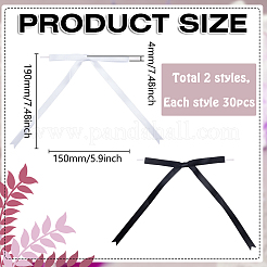 60 Stück 2 Farben Polyester Bowknot Ornament Zubehör&nbsp;DIY-WR0004-55
