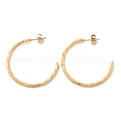 Pendientes de botón en forma de C de acero inoxidable 304&nbsp;EJEW-R017-04G-04