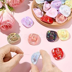 36 Stück 9 Farben undurchsichtige UV-beschichtete Acrylperlen&nbsp;PACR-CJ0001-48