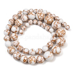 Fili di perline turchesi sfumate in oro sintetico&nbsp;GG-CBA2AE1-A03-A