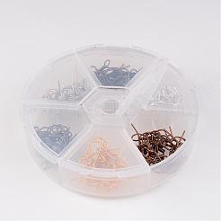 1 scatola 6 color ottone ganci orecchino&nbsp;KK-JP0009-NF