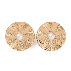 Pendientes de perlas de aleación y plástico para mujer&nbsp;EJEW-U028-09G