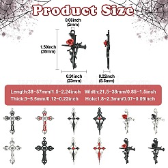 48 pz 12 stili pendenti in lega di stile tibetano&nbsp;FIND-CJ0005-16