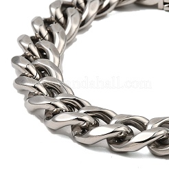 Bracelet à maillons cubains en acier inoxydable 304&nbsp;NJEW-D050-02J-P