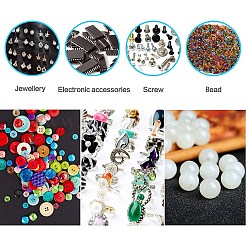Contenants de perles en plastique transparent&nbsp;CON-FH0001-12