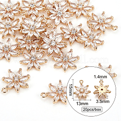 Pendentifs en laiton zircon cubique transparent&nbsp;KK-NB0001-19