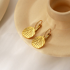 Pendientes de aro ovalados retro de acero inoxidable 304&nbsp;YQ2955