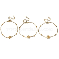Armbänder aus Edelstahl 304 mit Meeresmotiven&nbsp;BJEW-F534-02G