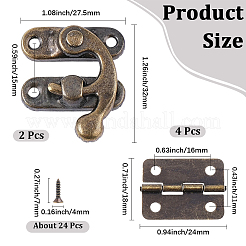 2 pz fermagli per lucchetto in ferro e legno&nbsp;IFIN-CL0001-02