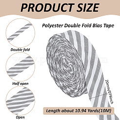 Ruban en polyester à rayures&nbsp;OCOR-WH0100-85C