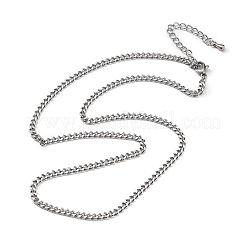 3.5 mm Panzerkettenhalsketten aus 304 Edelstahl&nbsp;NJEW-T016-10P
