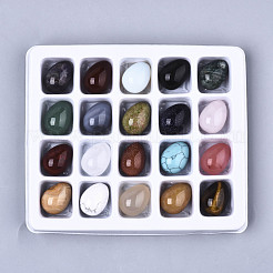 Eierstein aus natürlichen und synthetischen gemischten Edelsteinen&nbsp;G-N0327-007