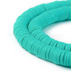 Perle piatte tonde polimero a mano di argilla&nbsp;CLAY-R067-6.0mm-34