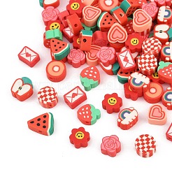 100pcs 10 Arten handgemachte Polymer-Ton-Perlen&nbsp;CLAY-FP0001-19